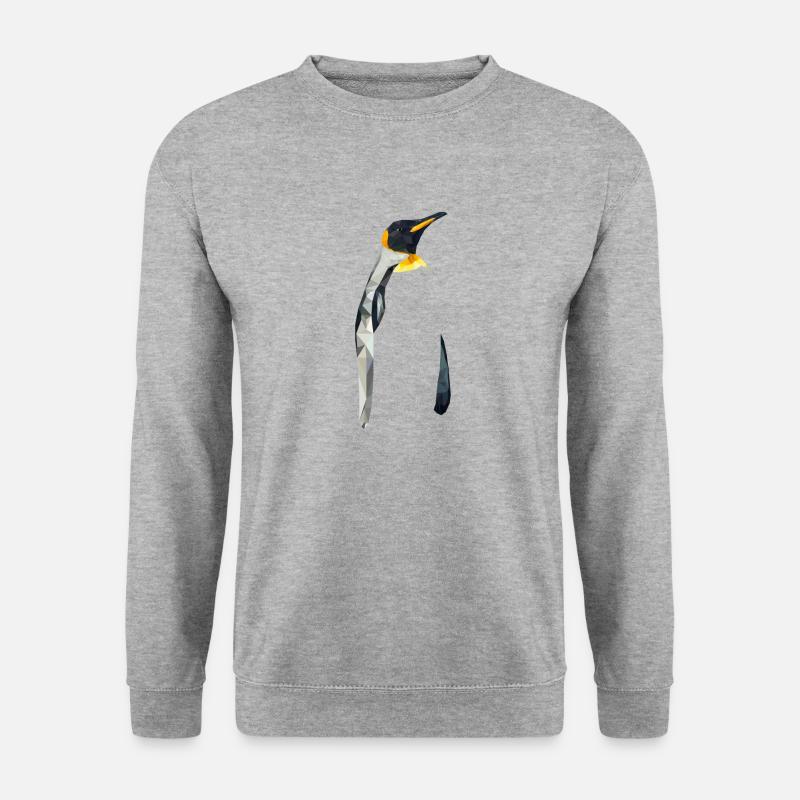 Pinguin - Unisex Pullover - Weißgrau meliert