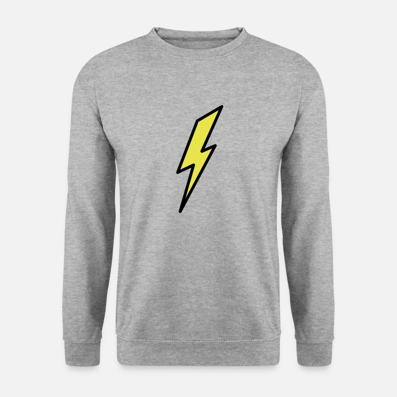 Blitz - Unisex Pullover - Weißgrau meliert