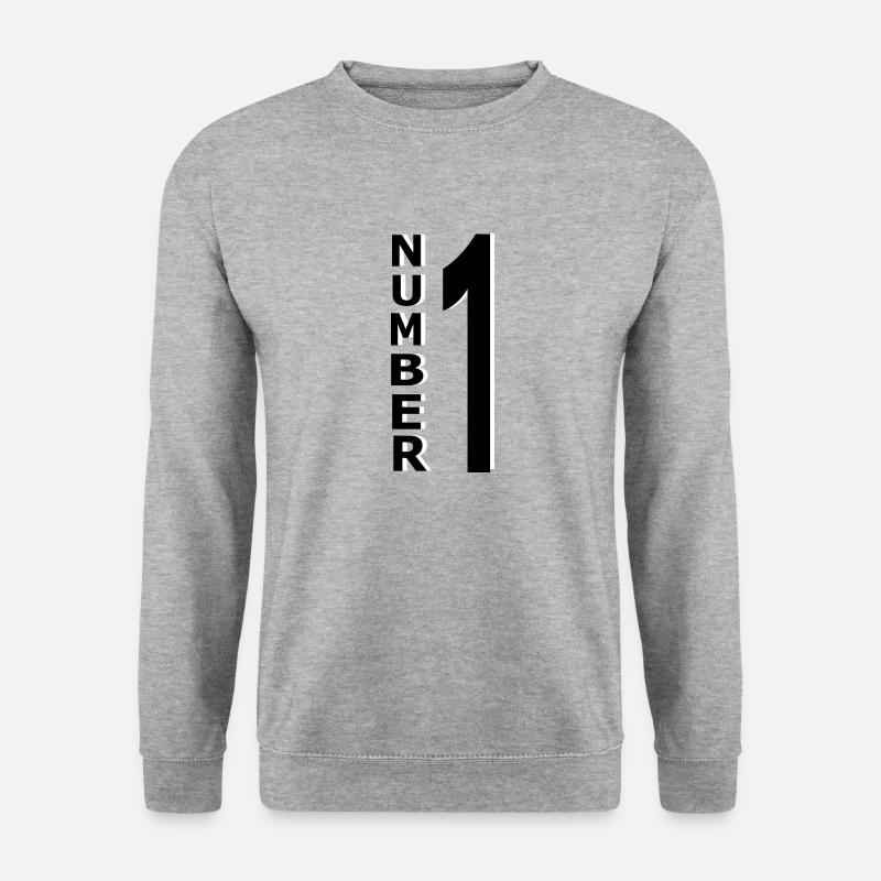 Nummer1 - Unisex Pullover - Weißgrau meliert