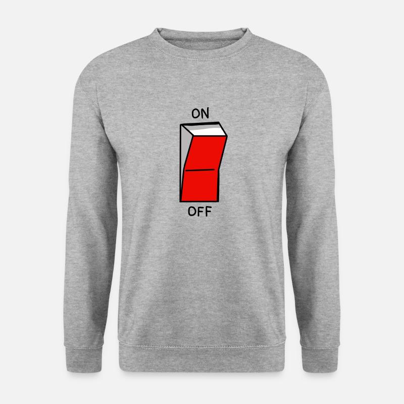 on off - Unisex Pullover - Weißgrau meliert