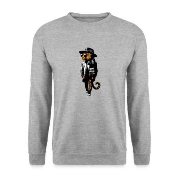 Leopard dandy - Unisex Sweatshirt - salt & pepper - Front - Alina (178cm) & Michal (187cm)