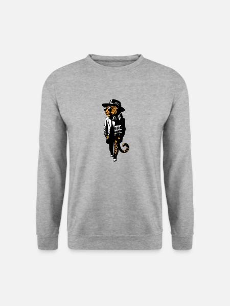 Leopard dandy - Sweat-shirt Unisexe - gris chiné