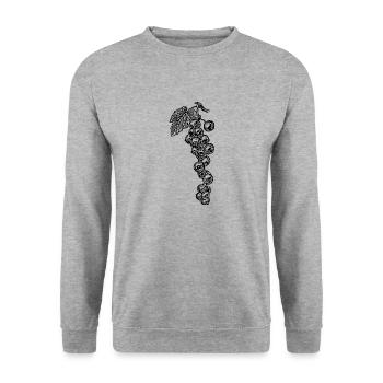 cranberry currants veggie vegetables fruits11 - Unisex Sweatshirt - salt & pepper - Front - Alina (178cm) & Michal (187cm)