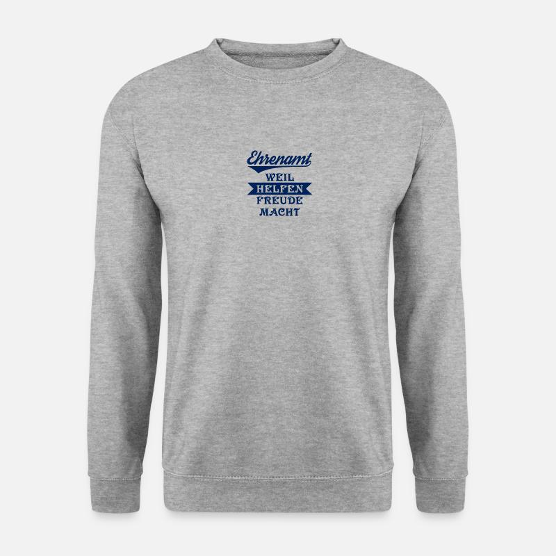 Ehrenamt - Weil Helfen Freude Macht - Unisex Pullover - Weißgrau meliert