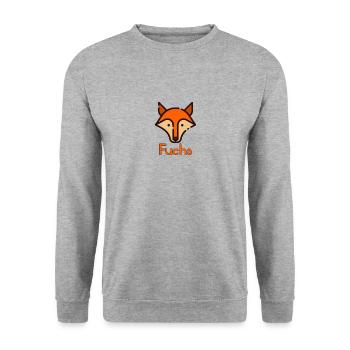 Fuchs - Unisex Pullover - Weißgrau meliert - Vorne - Alina (178cm) & Michal (187cm)