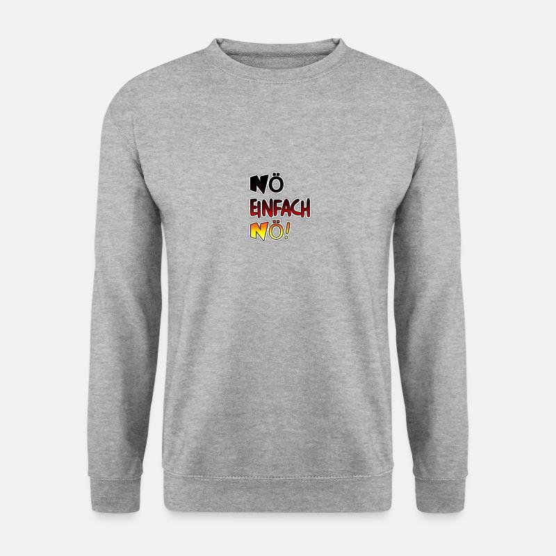 Nö - Unisex Pullover - Weißgrau meliert