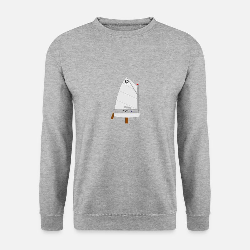 Optimist Riss - Unisex Pullover - Weißgrau meliert