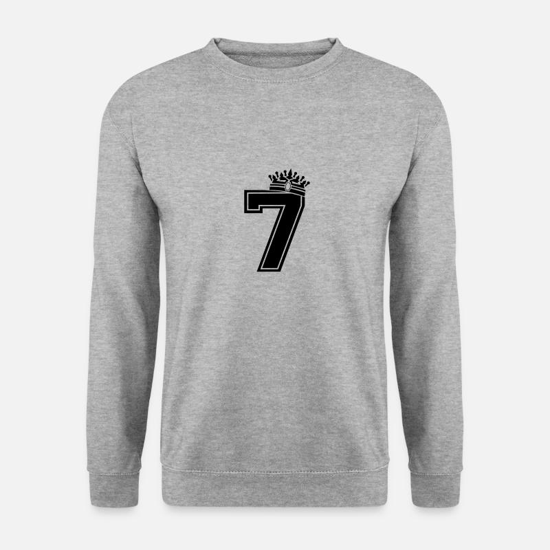 7 king - Unisex Pullover - Weißgrau meliert