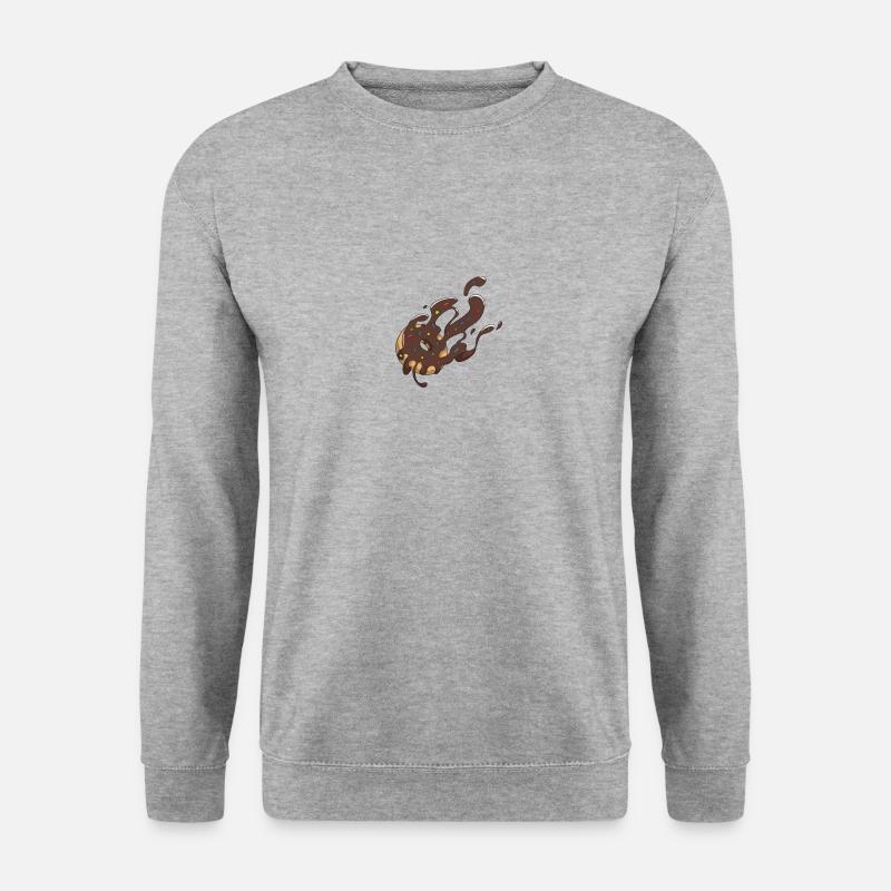 Schoko-Donut - Unisex Pullover - Weißgrau meliert