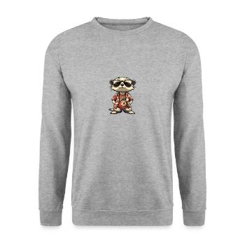 Vacances de bande dessinée de suricate - Sweat-shirt Unisexe - gris chiné - Devant - Alina (178cm) & Michal (187cm)