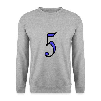 5. 5 YEARS. 5th ANNIVERSARY. 5 YEAR ANNIVERSARY - Unisex Sweatshirt - salt & pepper - Front - Alina (178cm) & Michal (187cm)