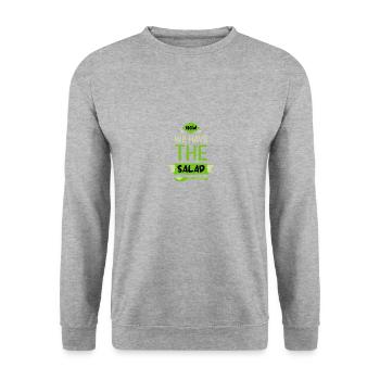 Denglisch Funny Saying Gift - Unisex Sweatshirt - salt & pepper - Front - Alina (178cm) & Michal (187cm)