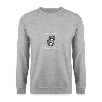 Raccoon Racoon Funny Saying Gift - Unisex Sweatshirt - salt & pepper - Front - Alina (178cm) & Michal (187cm)