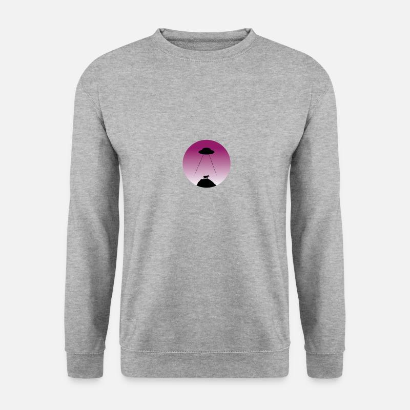 Alien abduction - Unisex Pullover - Weißgrau meliert