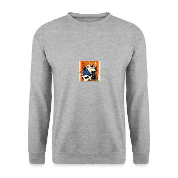 Chats dans le style artistique japonais 3 - Sweat-shirt Unisexe - gris chiné - Devant - Alina (178cm) & Michal (187cm)