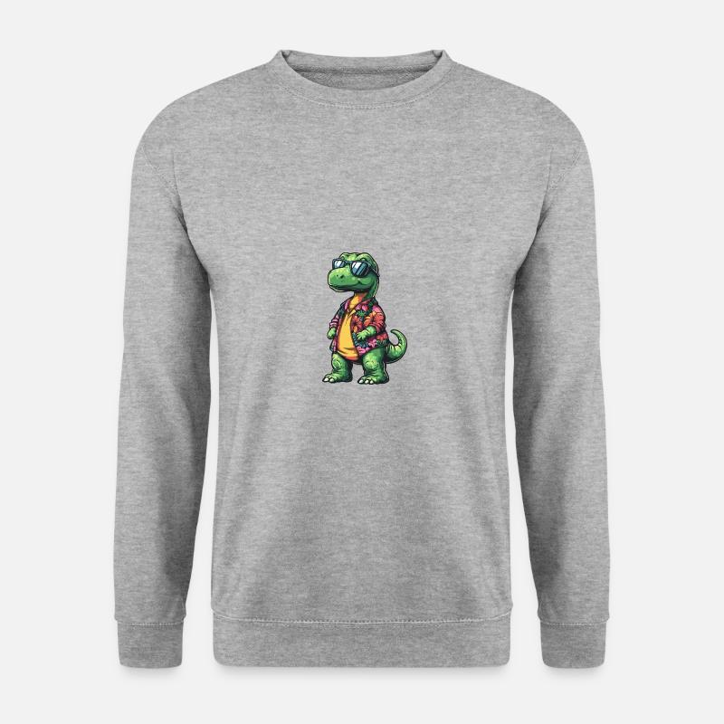 Dinosaur Brontosaurus Comic Vacation - Unisex Sweatshirt - salt & pepper