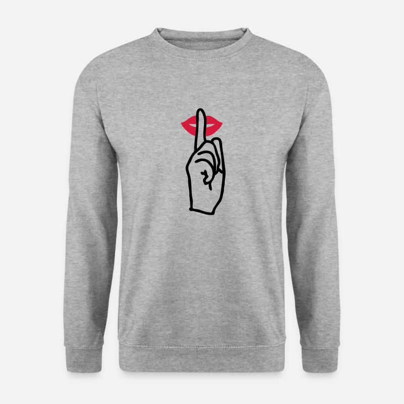 lips psst - Unisex Sweatshirt - salt & pepper