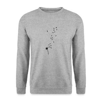 Dandelion hare rabbit bunnies bunny dandelion - Unisex Sweatshirt - salt & pepper - Front - Alina (178cm) & Michal (187cm)