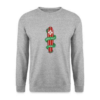 basque surfing team 21 - Sweat-shirt Unisexe - gris chiné - Devant - Alina (178cm) & Michal (187cm)