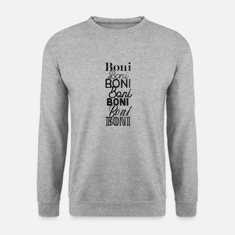 Boni - Unisex Pullover - Weißgrau meliert