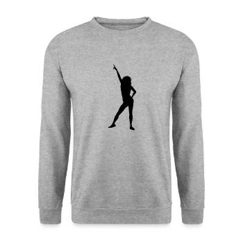 Dancing Dance Music - Unisex Sweatshirt - salt & pepper - Front - Alina (178cm) & Michal (187cm)