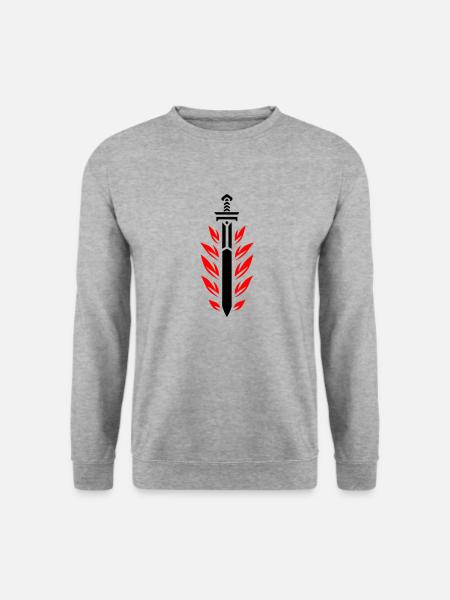 Flaming Sword - Unisex Sweatshirt - salt & pepper