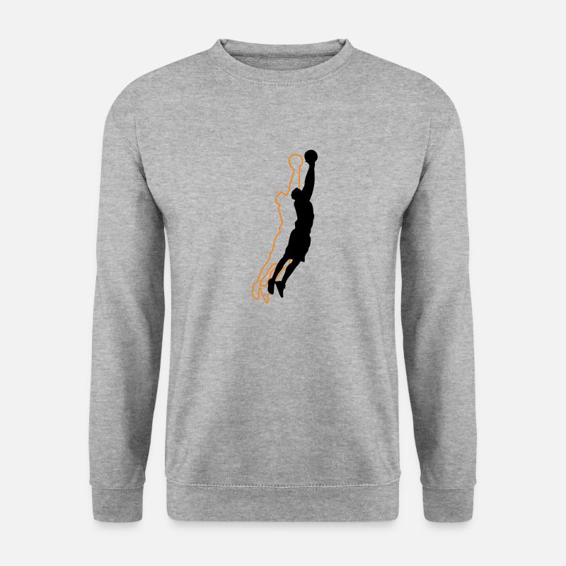 Silhouette de basketteur 2 - Sweat-shirt Unisexe - gris chiné