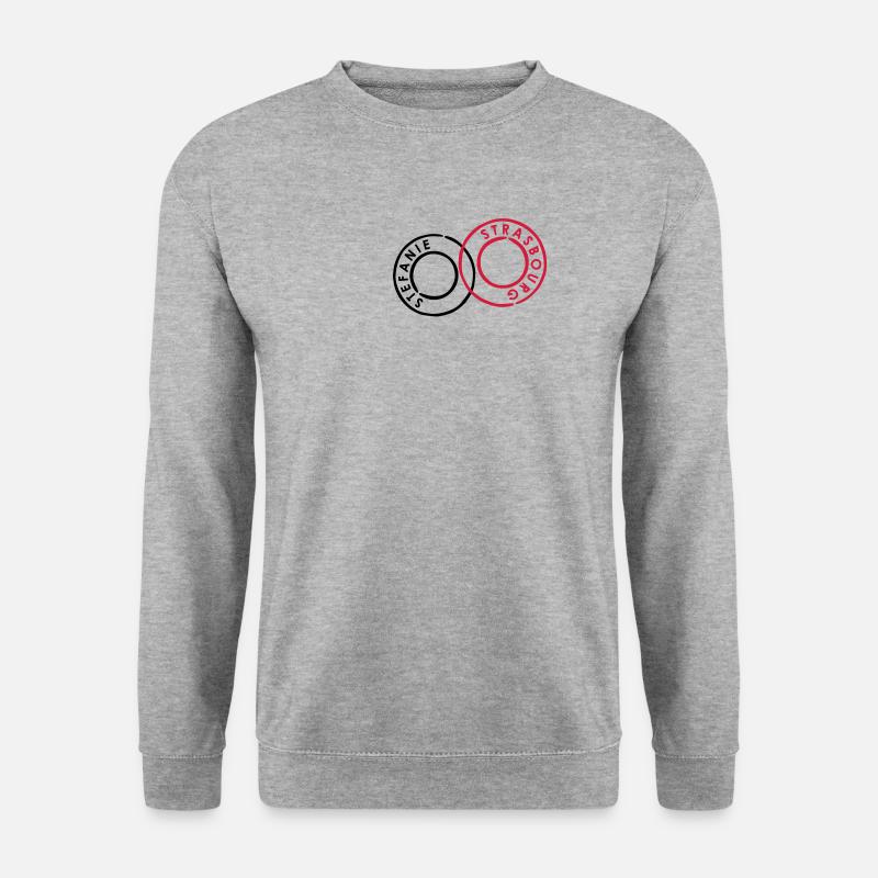 Stefanie - Unisex Pullover - Weißgrau meliert