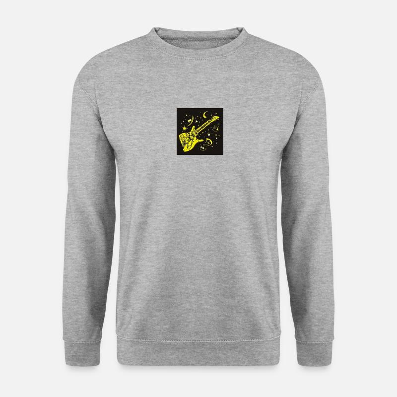 Gitarre - Unisex Pullover - Weißgrau meliert