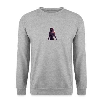 human girl in scifi armor 8ccdd1 - Unisex Pullover - Weißgrau meliert - Vorne - Alina (178cm) & Michal (187cm)