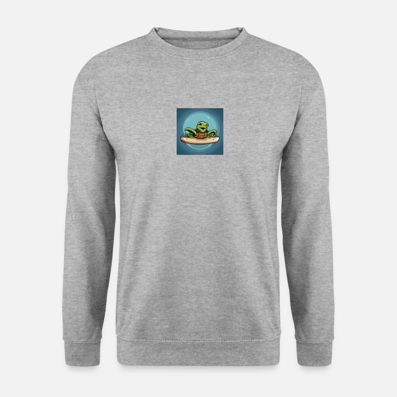 schildkröte - Unisex Pullover - Weißgrau meliert