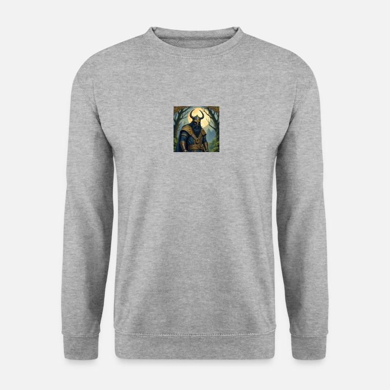 Viking Button - Unisex Pullover - Weißgrau meliert