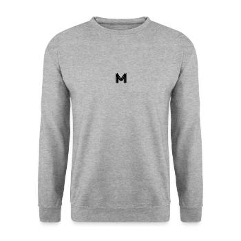 M - Unisex Pullover - Weißgrau meliert - Vorne - Alina (178cm) & Michal (187cm)