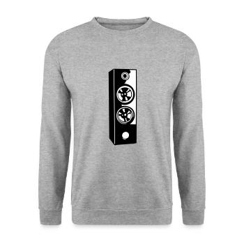 Speakers, music sound system - Unisex Sweatshirt - salt & pepper - Front - Alina (178cm) & Michal (187cm)