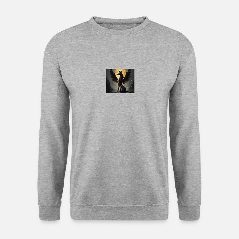 Windhund Schwingen - Unisex Pullover - Weißgrau meliert