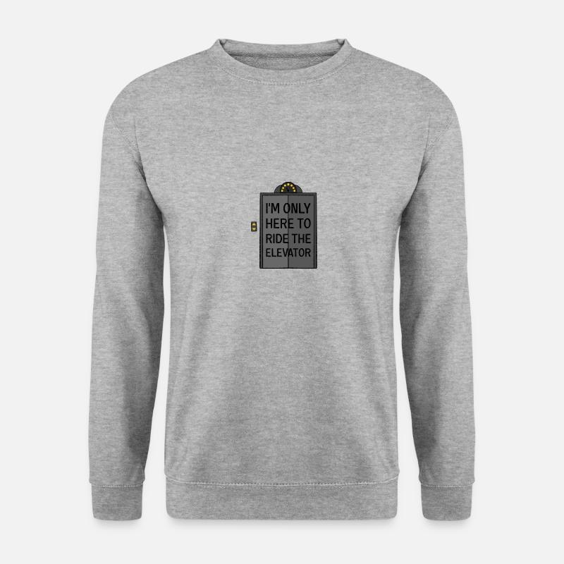 Fahrstuhl Aufzug Mechaniker Reparatur Geschenk - Unisex Pullover - Weißgrau meliert