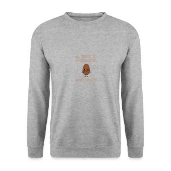 Cadeau de sensibilisation aux allergies et aux noix - Sweat-shirt Unisexe - gris chiné - Devant - Alina (178cm) & Michal (187cm)