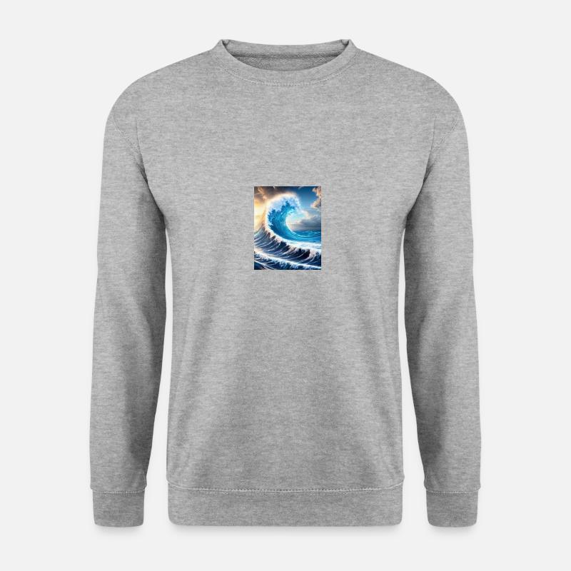 The perfect wave - Unisex Pullover - Weißgrau meliert