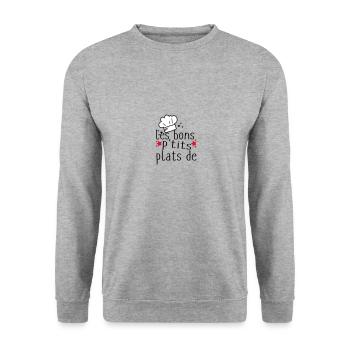les bons petits plats - Sweat-shirt Unisexe - gris chiné - Devant - Alina (178cm) & Michal (187cm)