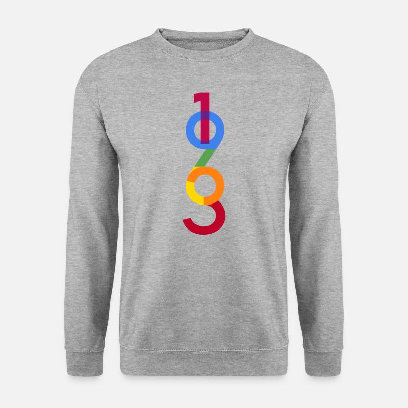 1963 - Unisex Pullover - Weißgrau meliert