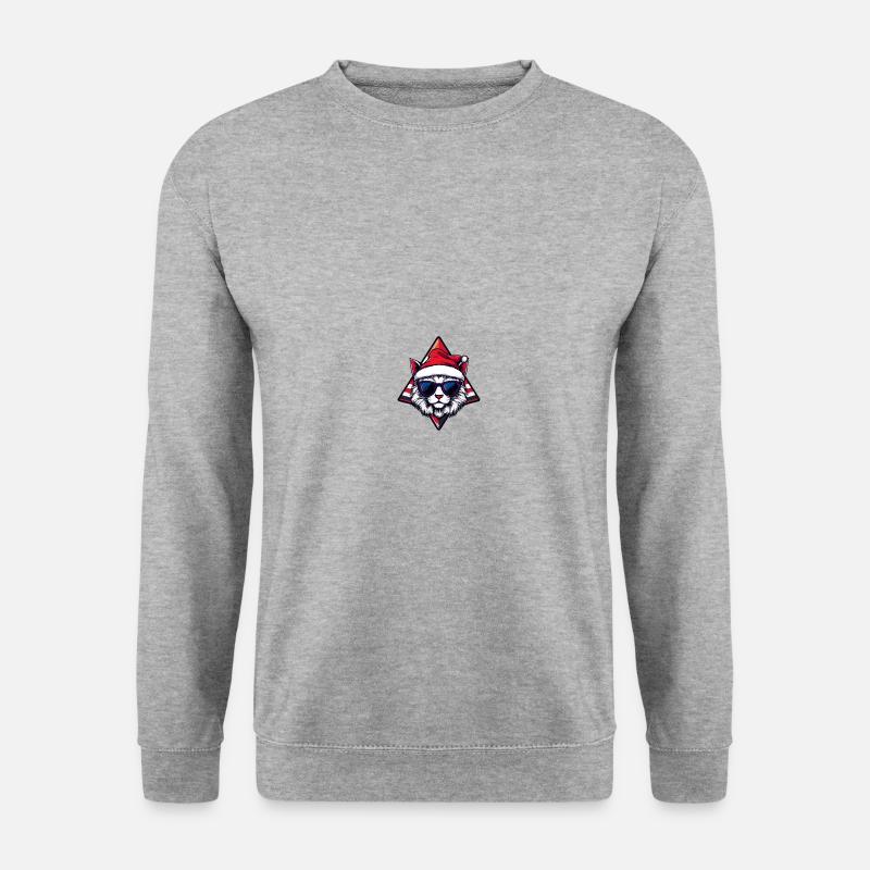Cat Christmas Cool Head - Unisex Sweatshirt - salt & pepper