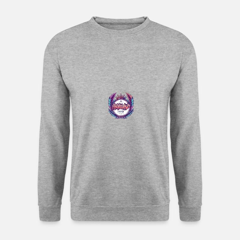 Thailand Crew Bunt - Unisex Pullover - Weißgrau meliert
