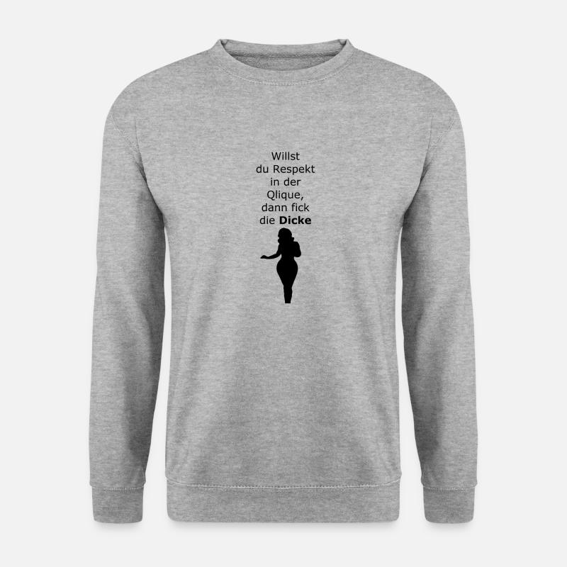 Willst du Respekt in der Qlique - Unisex Pullover - Weißgrau meliert