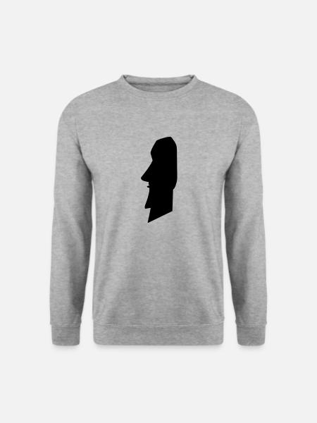 moai_02 - Unisex Sweatshirt - salt & pepper