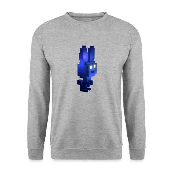 Astonishing Pixelated Bunny: Game On! Blue 2023 - Unisex Sweatshirt - salt & pepper - Front - Alina (178cm) & Michal (187cm)