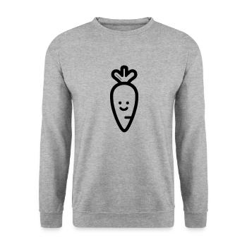 Carrot - Unisex Sweatshirt - salt & pepper - Front - Alina (178cm) & Michal (187cm)