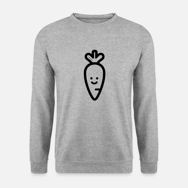 Karotte - Unisex Pullover - Weißgrau meliert