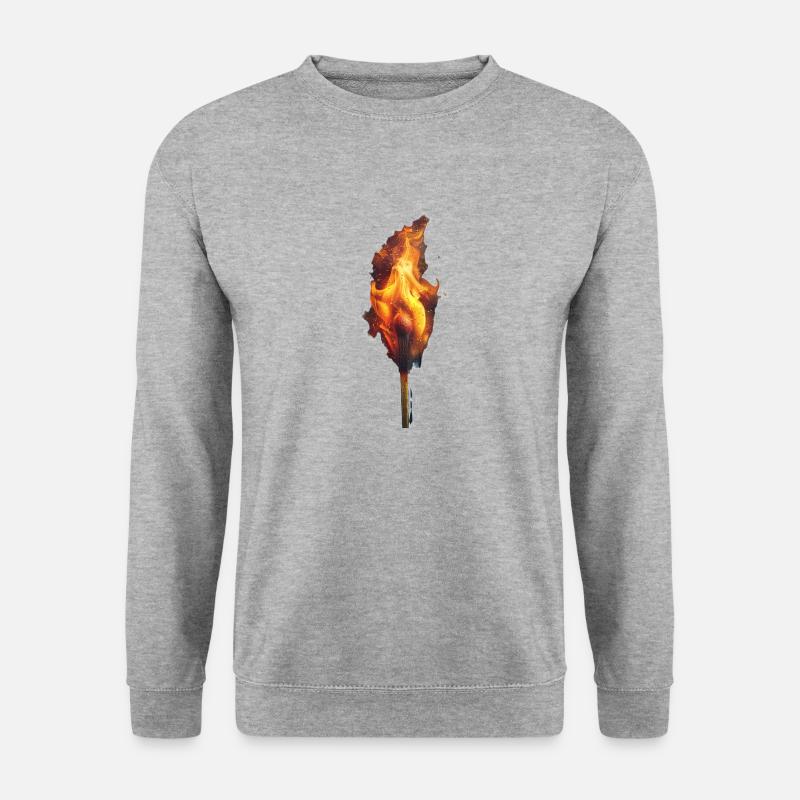 Streichhölzer - Unisex Pullover - Weißgrau meliert