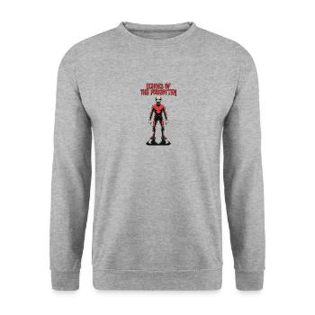 Echoes of the Forgotten – Dark Horror Design - Unisex Sweatshirt - salt & pepper - Front - Alina (178cm) & Michal (187cm)