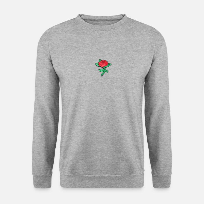 Rose - Unisex Pullover - Weißgrau meliert